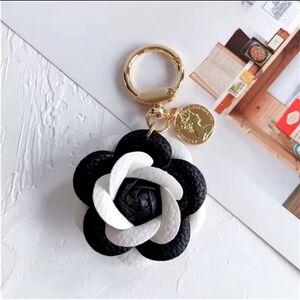Camellia Faux Leather Bag Charm